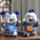 袁青閣景德鎮陶瓷器青花瓷娃娃擺件喜慶禮物創(chuàng  )意裝飾品中式客廳家居擺設 大吉大利.人生如意