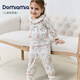 DOMIAMIA兒童秋衣秋褲套裝棉春夏季新款男童女童保暖內衣A類(lèi)睡衣 螢果暮歌 【秋褲+秋衣】 90