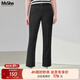 MsShe大碼女裝微胖秋季牛仔褲女胖mm妹妹顯瘦加肥加大彈力直筒褲子 長(cháng)褲-黑色現貨（偏小半個(gè)碼） 3XL
