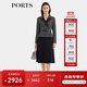 PORTS寶姿女裝2025秋季新款經(jīng)典束腰二合一連衣裙ALQ9D055UWQ050 黑色混色 XS （2）