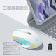 通天劍圣M800無(wú)線(xiàn)鼠標可充電三模切換輕音設計游戲電競辦公筆記本平板臺式打瓦無(wú)畏契約吃雞鼠標送男友禮物 象牙白-屏顯-RGB燈效+送防滑貼