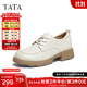 他她（TATA）2025秋商場(chǎng)同款英倫風(fēng)小皮鞋女牛津鞋新款CWK04CM5 米白 36