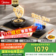 美的（Midea）美頤享燃氣灶天然氣 雙灶具 5.2kW猛火灶 家用防干燒 煙灶聯(lián)動(dòng) 可調底殼 Q518S-A
