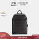 蔻馳（COACH）奧萊男士經(jīng)典標志OWEN雙肩包背包旅行通勤 QB/炭黑色/黑色