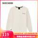 斯凱奇（Skechers）2025秋季新款舒適寬松休閑上衣時(shí)尚針織長袖T恤 象牙白色/001J L