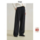 旅途原品（ltyp）560G羊毛混色毛呢拖地長褲 極簡百搭直筒長褲女冬 花灰黑-常規(guī)版 S