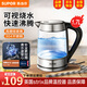 蘇泊爾（SUPOR） 玻璃電水壺熱水壺高硼硅玻璃電熱水壺 1.7L燒水壺 1.7L【透明】