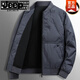 JEEP SPIRIT輕薄羽絨服男士外套棒球領(lǐng)帥氣短款休閑上衣新款冬季保暖棉上衣服 10霧藍(高檔羽絨服) 4XL 建議165-195斤