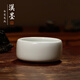 漢墨 仿古釉白瓷筆洗 大號陶瓷仿古水盂水丞水罐 文房四寶毛筆書(shū)畫(huà)繪畫(huà)用品