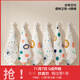 可優(yōu)比（KUB）嬰兒口水巾洗臉巾寶寶喂奶巾新生兒純棉紗布毛巾小方巾手帕 森林之悅【6條裝】30*30cm帶掛繩