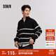 森馬（Semir）森柔|毛衫男冬季含羊毛針織衫半開(kāi)襟毛衣情侶內搭101724107206