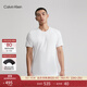 Calvin Klein內衣夏季男士?jì)杉bck休閑簡(jiǎn)約圓領(lǐng)舒適純色打底家居短袖N(xiāo)B1088 100-月光白 M