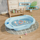 好益點(diǎn)新生兒浴盆 滿(mǎn)月泡澡桶 嬰幼兒洗澡盆 寶寶洗澡 嬰兒盆+大禮包 藍色浴盆（無(wú)贈品）