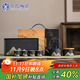 蘇氏陶瓷（SUSHI CERAMICS）手繪彩畫(huà)功夫茶具提梁茶壺配干泡茶盤(pán)茶罐7件套節日禮盒J0182