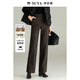 夢(mèng)舒雅保暖厚款正裝褲女秋冬款高腰顯瘦百搭挺括微彈直筒褲