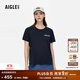 AIGLE艾高短袖T恤春夏經(jīng)典款上衣戶(hù)外休閑時(shí)尚簡(jiǎn)約圓領(lǐng)套頭純棉女 帝國深藍 AV755 M (165/88A)