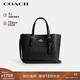 蔻馳（COACH）女士鱷魚(yú)紋壓花皮革手提單肩斜挎包黑色CW017