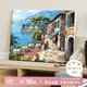 好久不見(jiàn)數字油畫(huà)diy風(fēng)景花卉手繪油畫(huà)填色客廳裝飾畫(huà)兒童手工畫(huà)掛畫(huà)