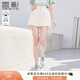 香影牛仔闊腿短褲女高腰2025夏季新款熱褲遮胯時(shí)尚洋氣a字休閑褲 米色 S