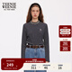 Teenie Weenie小熊女裝2025秋新款休閑簡(jiǎn)約時(shí)髦拼接條紋中領(lǐng)打底衫 藏青色 S 160