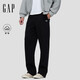 蓋璞男裝2025秋季新款膠印logo松緊腰抓絨寬松衛褲運動(dòng)長(cháng)褲786440