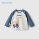 JELLYBABY男童t恤長(cháng)袖小兒童春秋恐龍打底衫小童可愛(ài)衣服寶寶上衣