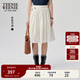 Teenie Weenie小熊女裝2025夏季新款大擺半身裙度假風(fēng)法式蓬蓬短裙 白色 S