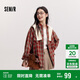森馬（Semir）[商場(chǎng)同款]長(cháng)袖襯衫女中長(cháng)款oversize春2025格紋上衣101125105007
