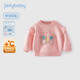 JELLYBABY【立體繡花不倒絨】冬款裝女童圓領(lǐng)加絨衛衣嬰幼絨衫運動(dòng)服拜年服