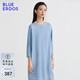 BLUE ERDOS連衣裙女裝春夏時(shí)尚簡(jiǎn)約舒適直筒七分袖純色長(cháng)裙B235I4023 水藍 165/84A/M