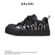 莎萊茜（SALAXI）2025秋冬新品火烈鳥(niǎo)時(shí)尚貝殼板鞋男女款厚底增高情侶運動(dòng)休閑鞋 黑色 40 【男款】