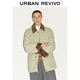 UR2025冬季新款女裝休閑復古巴恩風(fēng)撞色翻領(lǐng)棉服UWH150045 淺卡其 (偏寬松) M