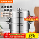 蘇泊爾（SUPOR）蒸鍋304不銹鋼三層復底多用蒸魚(yú)家用蒸籠電磁爐燃氣通用 歐式蒸鍋 3層 34cm