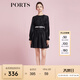 PORTS寶姿商場(chǎng)同款春季新品女裝連衣裙SD8D023PWA003 黑色 S (4)