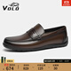 VOLO犀牛男鞋豆豆鞋男士商務(wù)休閑皮鞋真皮透氣一腳蹬便士樂(lè )福鞋 淺咖啡 【防水小牛皮】 40