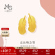 周生生黃金耳釘一對 愛(ài)情密語(yǔ)羽毛 足金耳飾耳環(huán)女86820E計價(jià) 3.45克