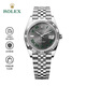 勞力士日志型 自動(dòng)機械機芯 100米防水 日期顯示 41mm 男表 瑞表 石板灰
