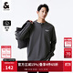 杰克·瓊斯（JACK&JONES）25年秋季植絨重磅棉字母休閑套頭寬松長(cháng)袖T恤男裝打底衫內搭外穿 水泥灰色E39 M 175