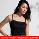 曼妮芬【芒果杯】曼妮芬女士舒適吊帶性感蕾絲抹胸內衣帶杯短款背心上衣 020 黑色 L (165)