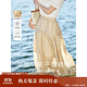 茵曼（INMAN）半身裙女夏季休閑百搭蓬蓬裙18322|205 淺卡其 S