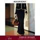 MAXRIENY優(yōu)雅復古感花邊半身裙法式浪漫氣質(zhì)高腰魚(yú)尾長(cháng)裙 黑色 M