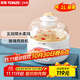 天際（TONZE） 天際玻璃隔水燉電燉盅燕窩專(zhuān)用花膠魚(yú)膠電燉鍋迷你膽一人份小型迷你家用煮粥全自動(dòng)10pwg 1L 白色 1L