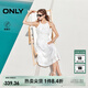ONLY2025夏季新款時(shí)尚法式挖肩設計掛脖中長(cháng)裙連衣裙女|125207031 H26飛飛白底印花 XL