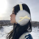 鉑吶苓耳罩保暖女冬季韓版可愛(ài)學(xué)生耳捂子毛絨耳套包護耳保暖防凍可折疊 毛絨耳罩-奶酪黃