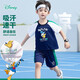 迪士尼夏季童裝男童唐老鴨時(shí)尚休閑百搭舒適透氣短袖短褲套裝 深藍 110