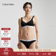 Calvin Klein內衣女士經(jīng)典提花舒適棉質(zhì)上托ck薄墊輕運動(dòng)無(wú)鋼圈背心式文胸 UB1-太空黑 M