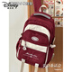 迪士尼（Disney）小孩子經(jīng)典復古紅色書(shū)包女校園大容量初中高中學(xué)生休閑百搭雙肩包 酒紅色