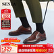 森達（SENDA）皮鞋男牛皮英倫布洛克上班通勤商務(wù)正裝鞋Z4-03CM0 棕色-25版 41