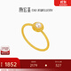 潮宏基【宋軼同款】非遺花絲圓滿(mǎn)黃金足金珍珠戒指送女友生日禮物YD預售 女士16號