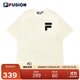 FILA FUSION斐樂(lè )潮牌情侶短袖街頭寬松純棉短袖T恤男女短T